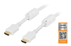 HDMI-kabel 2.0 19-pin ha-ha 0,5 m vit