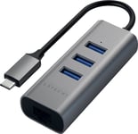 Satechi Type-C 2-in-1 USB Hub Ethernet Space Gray