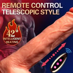 AUCUNE Sextoy,Réaliste gode vibrateur électrique chauffage télescopique vibrant grand pénis G Spot Sex Toy pour - Type Telescopic section