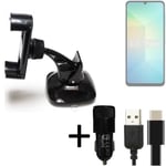 Car holder windshield dashboard for Samsung Galaxy A06 charger Cell phone mount 