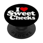 I Love Heart Sweet Cheks Buns Butts PopSockets PopGrip Interchangeable