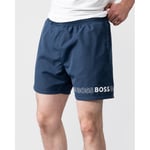 Boss Orange Dolphin Recycled Material Mens Swim Shorts - Navy Recycled Polyester - Size X-Large