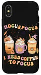 iPhone X/XS Halloween Groovy Hocus Pocus I Need Coffee To Focus Case