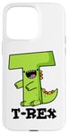 Coque pour iPhone 15 Pro Max Jeu de mots alphabet amusant T-Rex