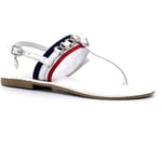 Chaussures U.S Polo Assn.  U.S. POLO ASSN. Sandalo Infradito Donna White Red LINDA002