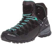 Salewa WS Alp Trainer Mid Gore-TEX Chaussures de Randonnée Hautes, Black Out/Agata, 42.5 EU