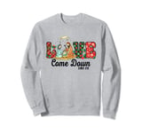 Merry Christmas Love Came Down Luke 2:11 Christian Religious Sweatshirt