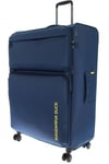 Mandarina Duck Zephyr Valise à roulettes XL EXP, Bleu Dress, Trolley XL espandibile in Tessuto morbido ad Effetto 3D