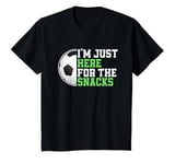 Youth Funny Soccer Brother Im Just Here For The Snacks Soccer Game T-Shirt