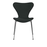 Fritz Hansen - 3107 Sjuan - Helklädd, Tyg, Steelcut 180 - Ruokapöydän tuolit - Arne Jacobsen - Harmaa - Metalli/Puu/Tekstiili materiaali