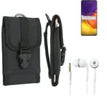 For Samsung Galaxy Quantum2 + EARPHONES Belt bag outdoor pouch Holster case prot