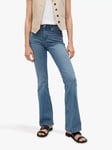 Mango High Waist Flared Jeans, Blue