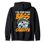 I'M ONE BAD BASS GRANDPA, for the fishing grandfather Zip Hoodie