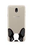 NOVAGO Compatible avec Samsung J7 2017/ J7Pro (J730) Coque Souple Transparente et résistante Anti Choc avec Impression de qualité (Dog).