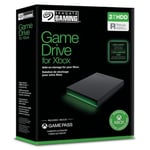 Seagate Game Drive for Xbox, 2TB, External Hard Drive Portable, USB 3.2 Gen 1, Black with built-in green LED bar, Xbox Certified, 2 year Rescue Services (STKX2000403)