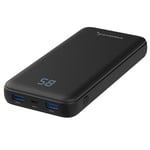 Sabrent 20000 mAh USB C PD Power Bank Portable Charger with Quick Charge (PB-Y20B)