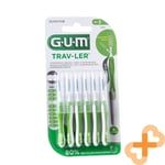 Gum Travler Brosse 1,1 MM 6 Pièces Antibactérien Ergonomique Anse