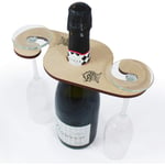 Azeeda 'Fantasy Castle' Wooden Wine Glass / Bottle Holder (GH00047231)