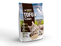 Croci Tofu Clean Litter 6L - Litière agglomérante pour chat, biodégradable, se jette dans les toilettes, 100% végétale, sable anti-odeur longue durée