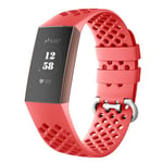 Fitbit Charge 3      Silicone Strap   Red