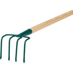 Croc de jardin 4 dents largeur 12cm avec manche 1.3m CAP VERT