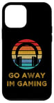 Coque pour iPhone 12 mini Go Away I'm Gaming Do Not Disturb Jeu vidéo vintage Cadeau