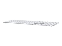 Apple Magic Keyboard With Numeric Keypad - Tastatur - Trådløs - Bluetooth - Qwerty - Internasjonal Engelsk / Kanadisk Fransk - Sølv