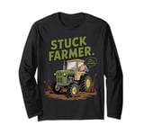 Humor Stuck Farmer - Well, that's a Fine mess Long Sleeve T-Shirt