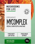 Mushrooms For Life Organic Mycomplex Powder 60g- Reishi, Cordyceps and Maitake