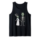 happy valentines bride frankenstein monster creepy spooky Tank Top