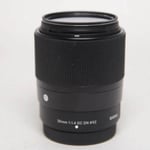 Sigma Used 30mm f/1.4 DC DN Contemporary Lens for Fujifilm X Mount