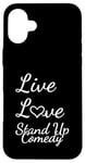 Coque pour iPhone 16 Plus Comédien Live Love Stand Up Comédie