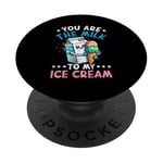 Funny Italian Food Milk Gelato Ice Cream PopSockets Adhesive PopGrip