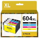 Coloran 604XL Compatible Cartouche pour Epson XP 2200 pour Epson 604 XL pour Expression Home XP-2205 XP-3205 XP-3200 XP-4200 XP-4205 Workforce WF-2910DWF WF-2930DWF WF-2935DWF WF-2950DWF (4 Pack)