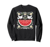 Free Palestine Fruits Flowers Birds Dove Watermelon Map Sweatshirt