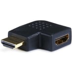 HDMI-adapter, 19-pin hane till hona, vinklad 90°