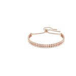 Swarovski Bracelet Matrix Tennis, Coupe ronde, blanc, Plaqué or rose