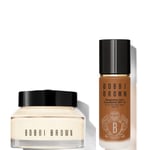 Bobbi Brown 24-hour Hydration Duo - Vitamin Enriched Face Base & Foundation Bundle (Various Shades) - Cool Almond