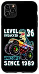 iPhone 11 Pro Max Level 36 Unlocked T Rex Monster Truck Dinosaur 36th Birthday Case