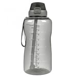 2000 ml motiverande vattenflaska, gym och utomhussporter Gray