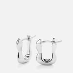 Jenny Bird Squiggle Silver-Plated Huggie Earrings