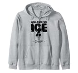 Funny Summer Ice Cream Lover Design Zip Hoodie