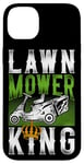 iPhone 14 Plus Lawn Mower Mowing Dad Father Landscaper Tractor Lawn Mower Case