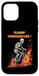 iPhone 12/12 Pro Funny skeleton bike ride Going through hell Biker skeleton Case