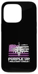 iPhone 13 Pro Purple Up Military Child American Flag USA Military Kids Case