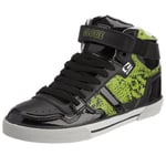 Globe Superfly Vulcan Chaussures de Skateboard pour Homme, Noir Citron Vert Serpent 10540, 44.5 EU