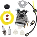 Ayyqh - ymyny Carburateur Kit pour CG430 520 40-5 44-5,Moteur de Débroussailleuse TL43 TL52 Bougie d'allumage Filtre à Essence