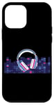 Coque pour iPhone 12 mini Casque pour artistes, DJ, contrôle audio LED clignotant