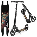 HyperMotion Vibe Trottinette à Deux Roues pour Enfants à partir de 7 Ans et Adolescents Charge maximale 100 kg Aluminium Pliable Hauteur de Guidon réglable Roulements ABEC-7 Roues 200 mm, Noir