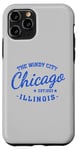 Coque pour iPhone 11 Pro Vintage Retro Love Chicago Illinois Windy City est une ville créée en 1833